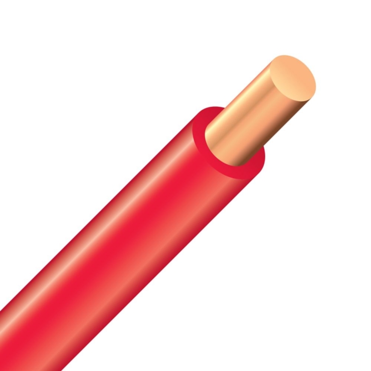 Product image for T90-10/1RED-300 WIRE T90 CU #10 AWG SOLID NYLON COPPER 300 METER REELS